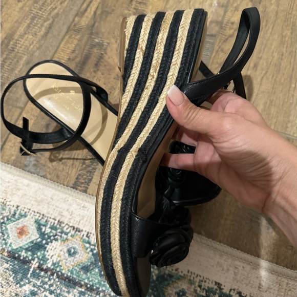 Kate Spade Wedges | 8 1/2 | leather roses - Picture 4 of 8